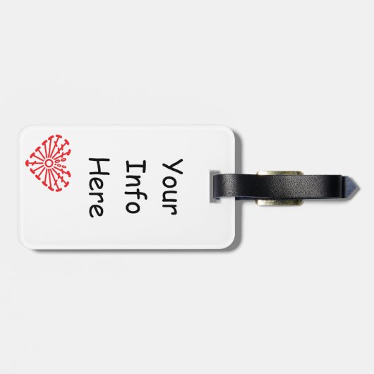 Iハートのかぎ針編み-ハートのかぎ針編みの図表パターン ラゲッジタグ (裏面横)