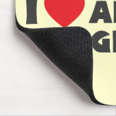 Iハートのアフリカ灰色 マウスパッド (コーナー)