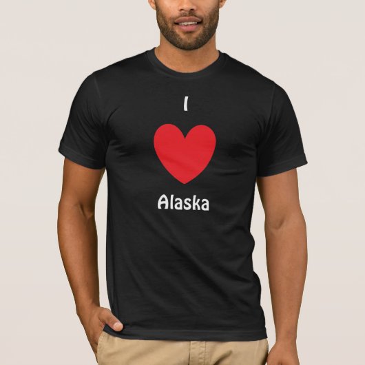 IハートのアラスカのTシャツ Tシャツ (正面)