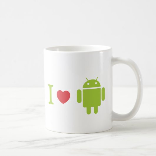 Iハートのアンドロイド コーヒーマグカップ (右)