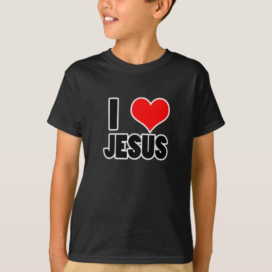 Iハートのイエス・キリストのティー Tシャツ (正面)