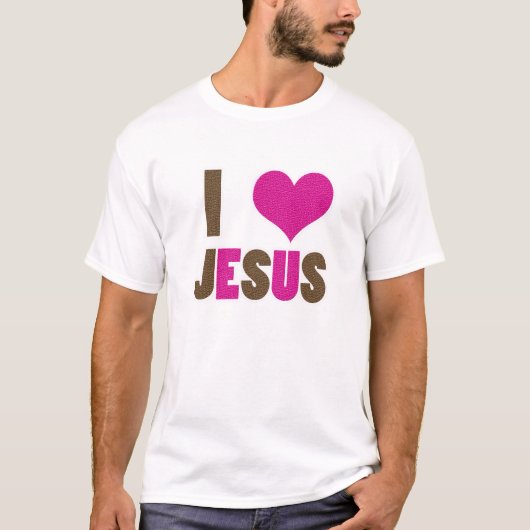 Iハートのイエス・キリストのティー Tシャツ (正面)
