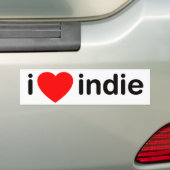 Iハートのインディ バンパーステッカー (車上)