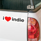 Iハートのインディ バンパーステッカー (トラック上)