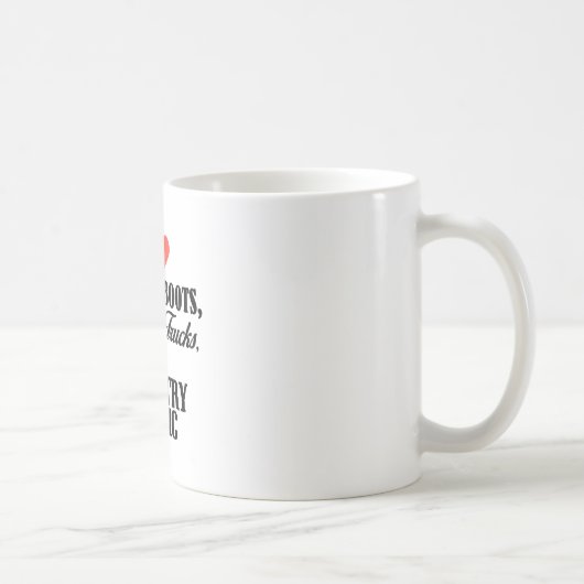Iハートのカウボーイ・ブーツb コーヒーマグカップ (右)