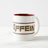 Iハートのカフェインのコーヒー・マグ ツートーンマグカップ (正面右)