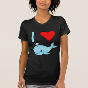 Iハートのクジラプロダクト Tシャツ