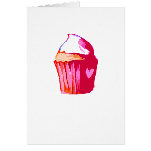 Iハートのケーキカード (正面)