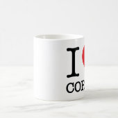 Iハートのコーギーのマグ コーヒーマグカップ (中央)