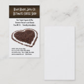 Iハートのコーヒー! ハート形のコーヒー豆 名刺 (正面/裏面)