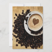 Iハートのコーヒー 招待状 (裏面)