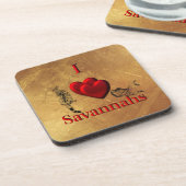 Iハートのサバンナ猫 コースター (左側)