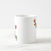 Iハートのサルサ コーヒーマグカップ (中央)