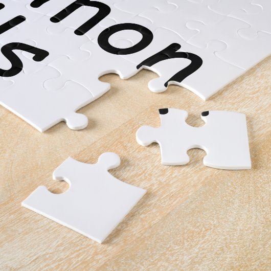 Iハートのシナモンロールかわいい甘い愛パン ジグソーパズル (側面)