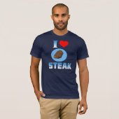Iハートのステーキのワイシャツ Tシャツ (正面フル)