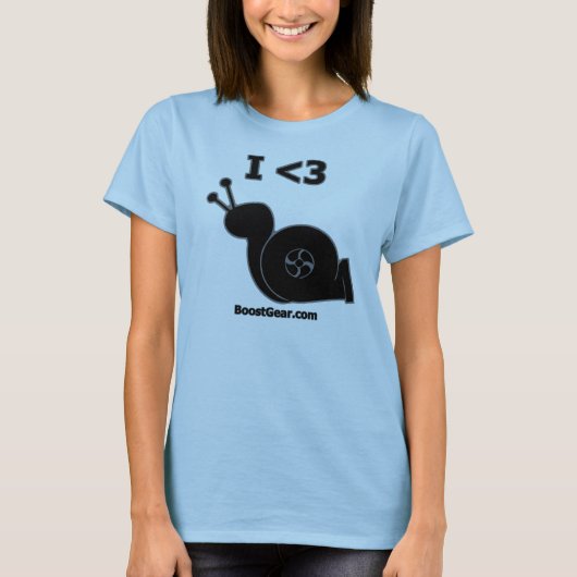 Iハートのターボかたつむりの細い肩ひものワイシャツ Tシャツ (正面)
