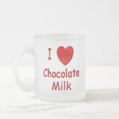Iハートのチョコレートミルクの曇らされたマグ フロストグラスマグカップ (左)
