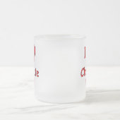 Iハートのチョコレートミルクの曇らされたマグ フロストグラスマグカップ (中央)