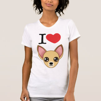 IハートのチワワのTシャツ Tシャツ