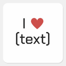 Iハートのテキストカスタムメッセージ