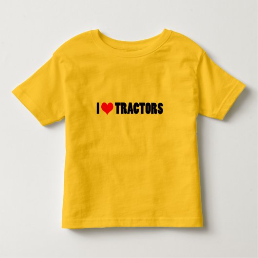 Iハートのトラクター! トドラーTシャツ (正面)