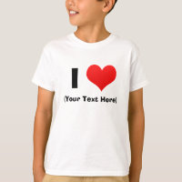 IハートのパーソナライズなTシャツ