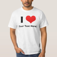 IハートのパーソナライズなTシャツ