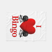 Iハートのビンゴ フリースブランケット (正面(横))