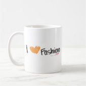 Iハートのファッションのオレンジ コーヒーマグカップ (左)