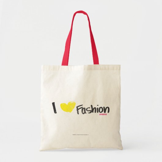 Iハートのファッションのピンク トートバッグ (正面)