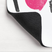 Iハートのファッションのマゼンタ マウスパッド (コーナー)