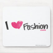 Iハートのファッションのマゼンタ マウスパッド (正面)