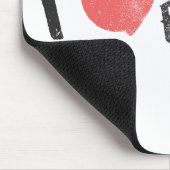 Iハートのファッションの紫色 マウスパッド (コーナー)