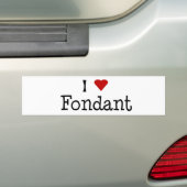 Iハートのフォンダンのバンパーステッカー バンパーステッカー (車上)