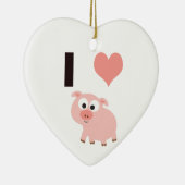 Iハートのブタ セラミックオーナメント (右)