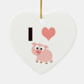 Iハートのブタ セラミックオーナメント (裏面)