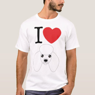 IハートのプードルのTシャツ Tシャツ