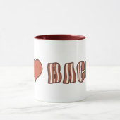 Iハートのベーコンのマグ001 マグカップ (中央)