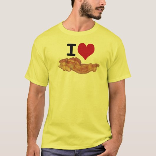 IハートのベーコンのTシャツ Tシャツ (正面)