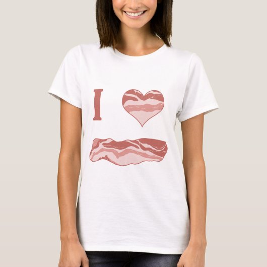 Iハートのベーコン Tシャツ (正面)
