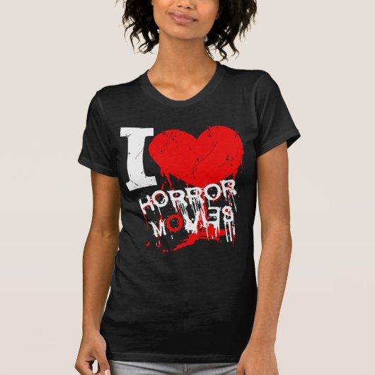 Iハートのホラー映画 Tシャツ (正面)