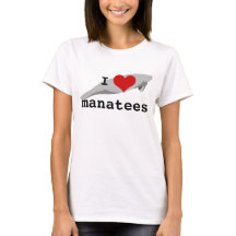 IハートのマナティーのTシャツ-ライト