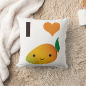 Iハートのマンゴ クッション (ブランケット)