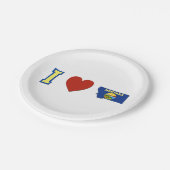 Iハートのモンタナの紙のパーティーのプレート ペーパープレート (アングル)