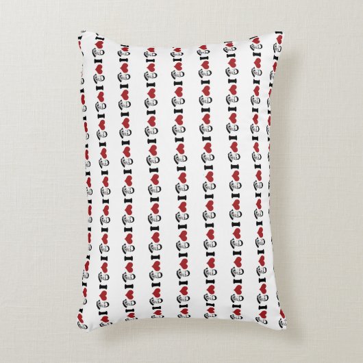 Iハートのルース・バーダー・ギンズバーグのポートレート アクセントクッション (正面(垂直))