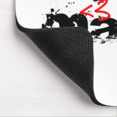 Iハートのレインコート(赤い) マウスパッド (コーナー)