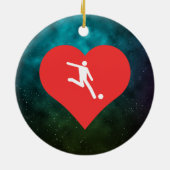 Iハートのワールドカップアイコン セラミックオーナメント (裏面)