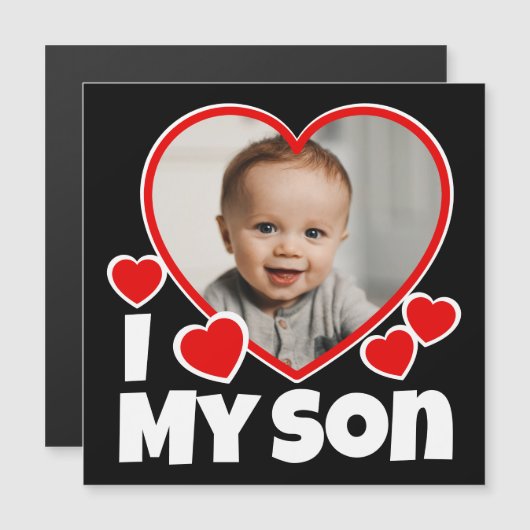 Iハートの写真パーソナライズされた (正面/裏面)