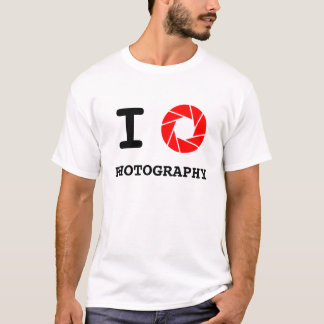 Iハートの写真撮影のワイシャツ Tシャツ