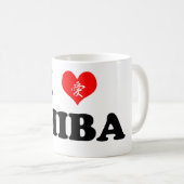 Iハートの千葉のマグ コーヒーマグカップ (正面右)